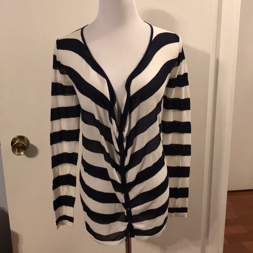 Cecico lightweight darkest navy/white cardigan